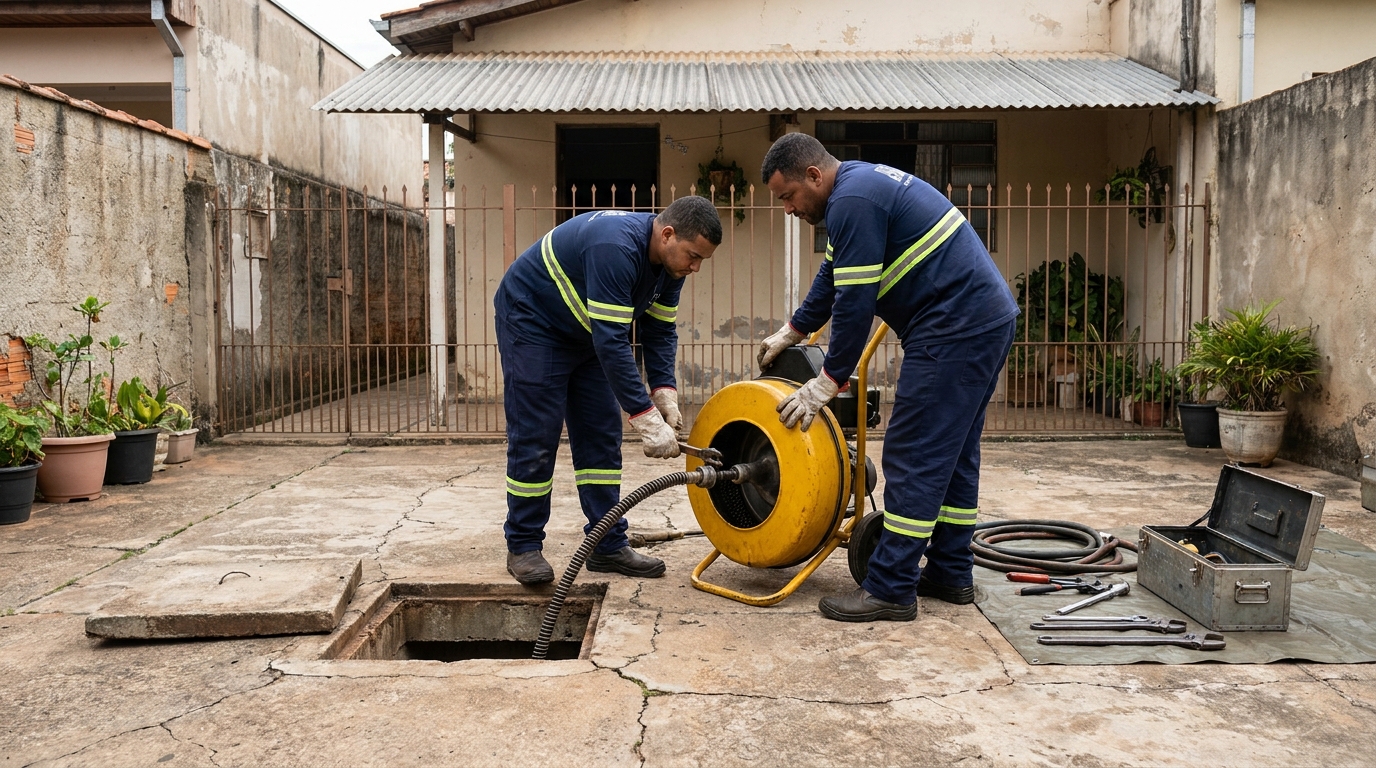 Desentupimento de esgoto em Limeira‑SP