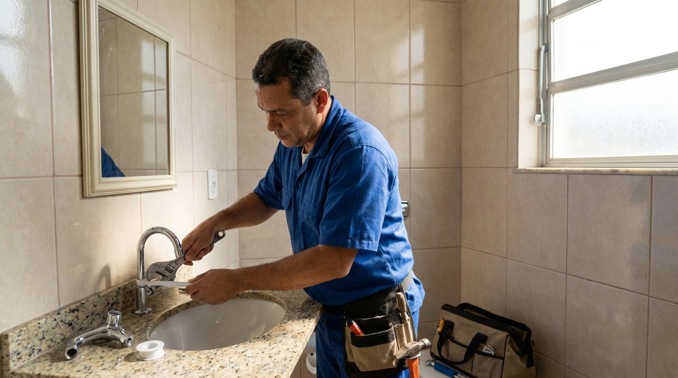Instalação de torneira de banheiro em Limeira‑SP