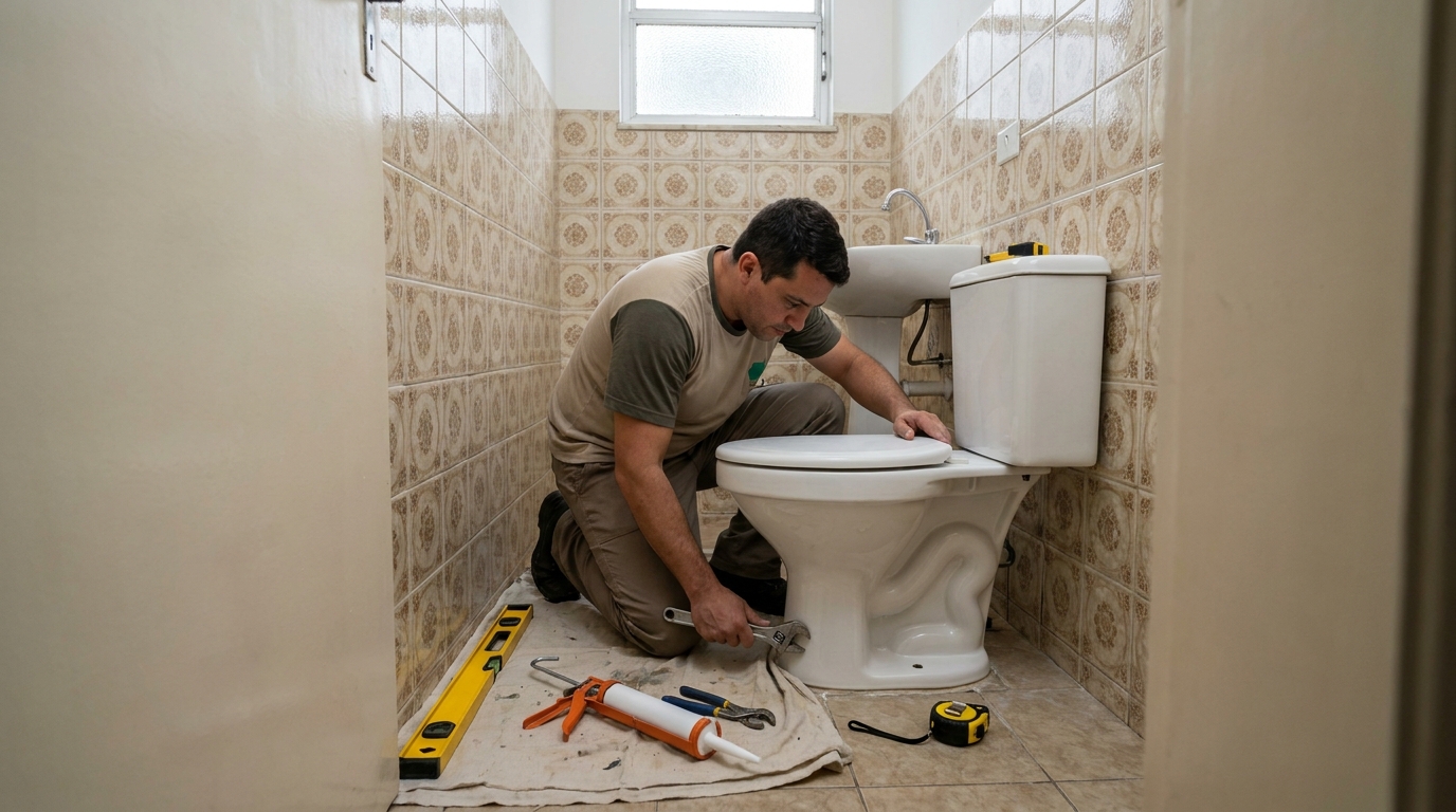 Instalação de vaso sanitário em Limeira‑SP